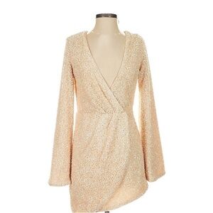 Michael Costello Cream Mini Dress